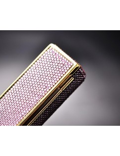 Classic Bling Swarovski Crystal Lipstick Case With Mirror – Pink